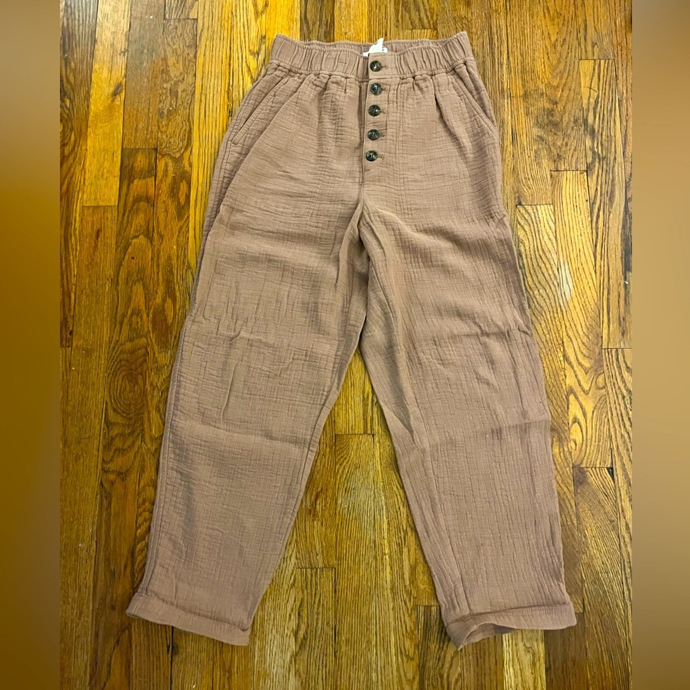 Madewell pull in cotton tapered pants